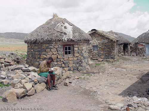 Vesnice Sani Pass