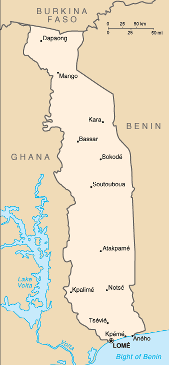 Zajmav msta - Togo