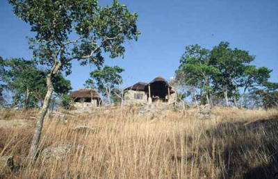 Pohled na chatky v Mutinondo
