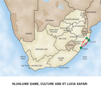 Zv��ata v Hluhluwe, kultura a St.Lucia - 3 dny TH (pk)