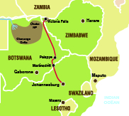 Transit z Viktoriiných vodopádů do Johannesburgu - 2 dny NOM/NTVJ, NATVJ (ek)