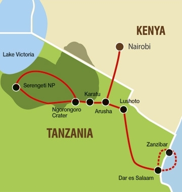 Zanzibar + Serengeti /N/S/ - 10 dní NOM/NDN, NND (ek)