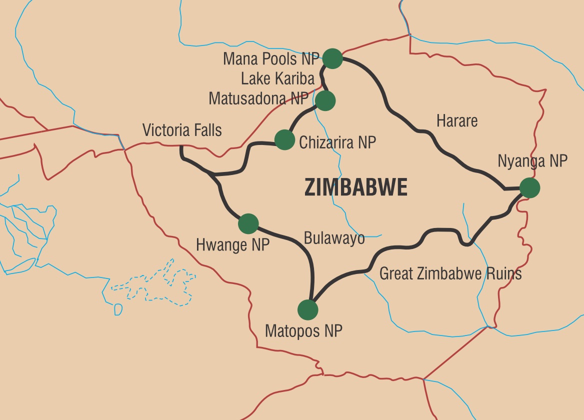 Objeven Zimbabwe ubytovn v lodgch - 15 dn /JEN (pJ)