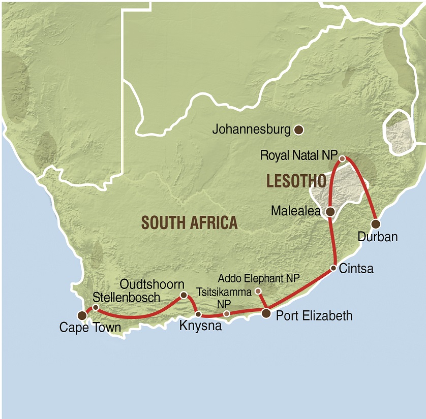 Garden Route a Lesotho - 13 dn NOM/NCD (ek)