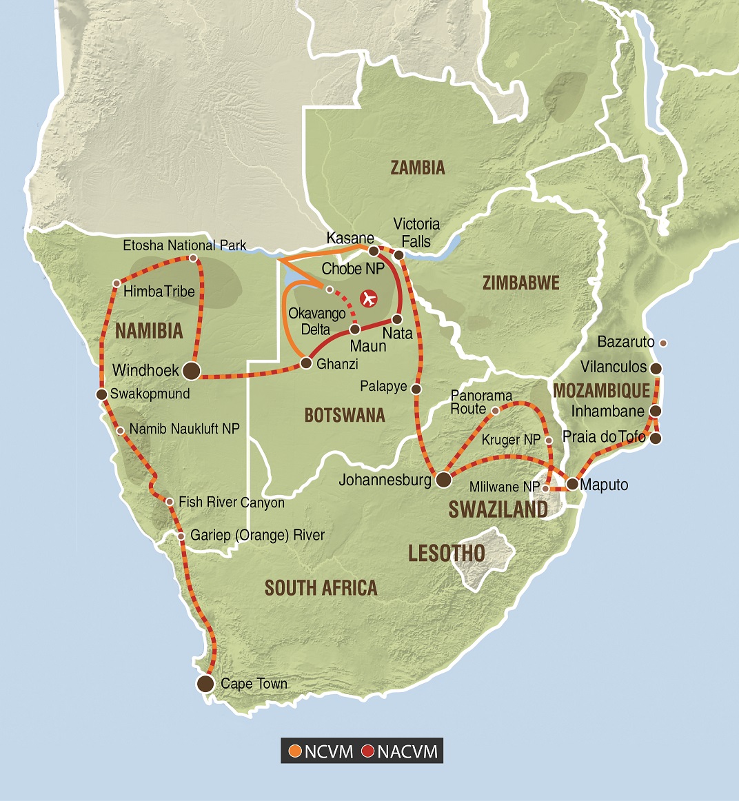 Z Kapskho Msta na Victoria Falls + Mozambik 36 dn NOM/NCVM (ek)