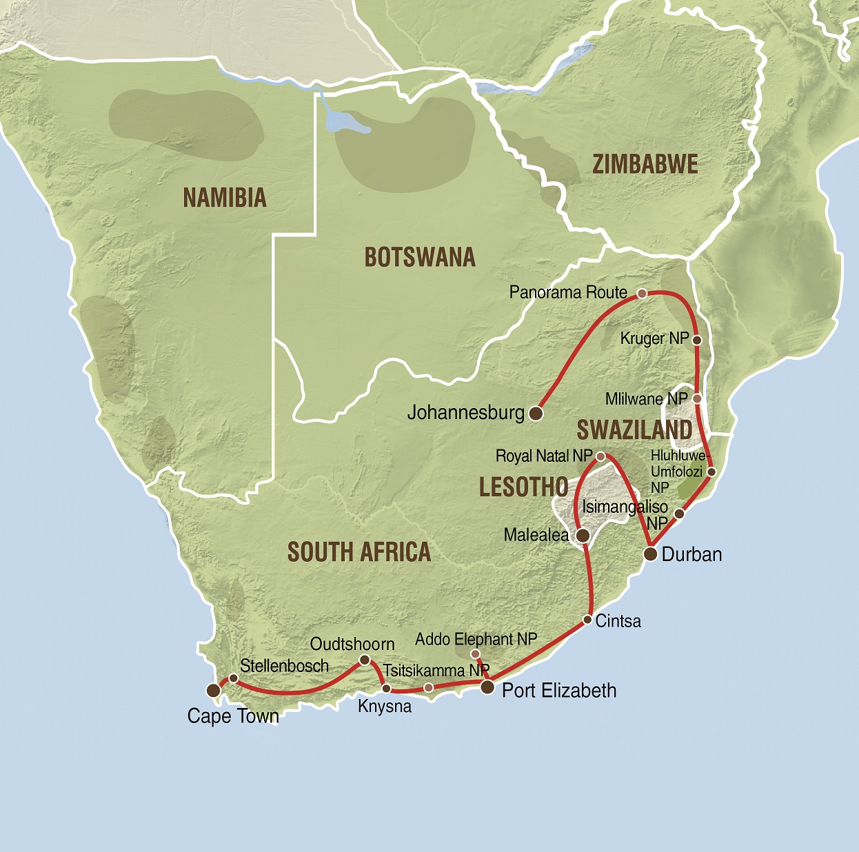 Krásy Jižní Afriky – 20 dní expedice s ubytováním NOM/NACJ (eu)