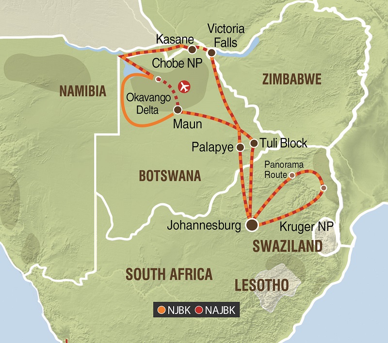 Delta, Chobe a Kruger - 15 dní NOM /NAJBK (eu)