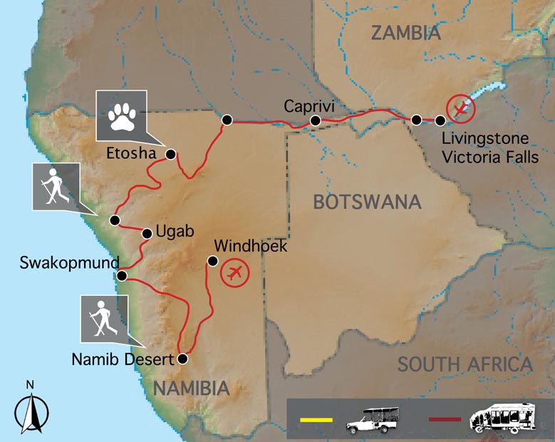 Namibie & Zambezi - 15 dn SW/NBa15 (p12S)