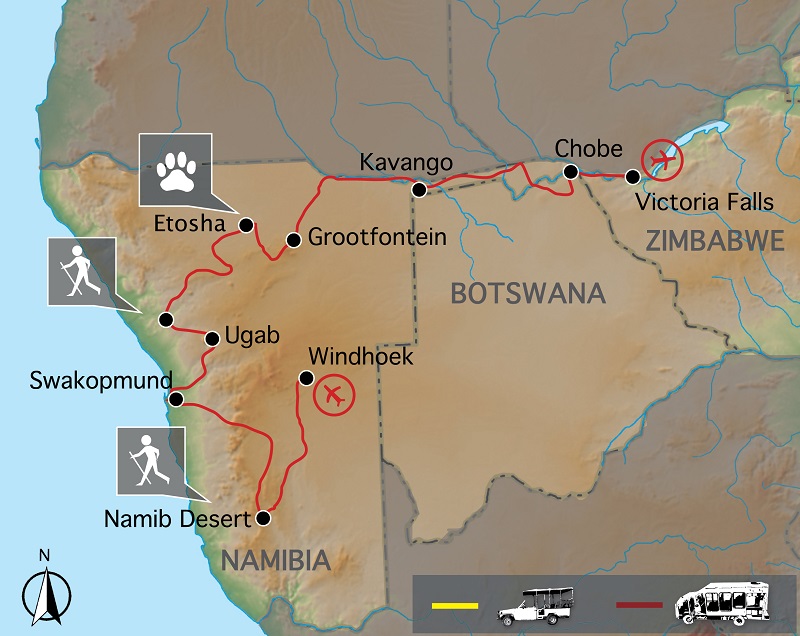 Z Windhoeku na Victoria Falls Elephant track - 14 dn SW/WVac14 (p12S)